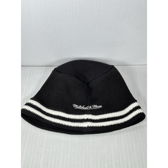Mitchell & Ness Philadelphia 76ers NBA Knucket Knit Bucket Hat Cap Black NEW - Picture 2 of 3